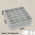 thumbnail image 3 of 24 Cell Foldable Drawer Organizer, Non-Woven Sock and Underwear Storage Box, Grid Divider Storage Container for Socks Ties Belts and Personal Accessories(Beige,32x10cm), 3 of 5