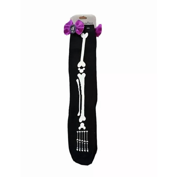 Disney Socks - Halloween Minnie Witch Bones and Bows