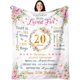 thumbnail image 1 of LHSHID 20th Birthday Gifts for Women 20th Birthday Decorations 20 Year Old Birthday Gifts for Her Gifts for 20 Year Old Female Best 20th Birthday Gift Ideas Throw Blanket 50"x60", 1 of 8