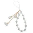 thumbnail image 1 of SHISUYAN 1pc Non-slip Phone Lanyards Crystal Beads Flower Hand Wrist Strap Short String, 1 of 9