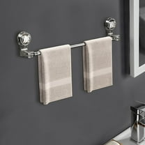 Bxaolu Suction Cup Towel Bar, Adjustable 50 Inches Adhesive Towel Holder for Bathroom, No Drill Wall Mounted Towel Rack, Towel Shelf for Kitchen, Toilet, Shower, Door