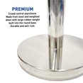thumbnail image 2 of EasyGo Products Heavy Duty Crowd Control Barrier Stanchions – 36 Inches Tall – 8 Foot Retractable Belt – Quick Connect - Steel - Set of 2 - Chrome, 2 of 6