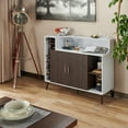 thumbnail image 6 of Furniture of America Shecklin Multi-Storage Buffet Server, White and Wenge, 6 of 7