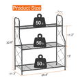 thumbnail image 4 of Fuleadture 3 Tiers Metal Plant Stands OutdoorSuitable for courtyard garden living room corner balcony and bedroom, 4 of 6