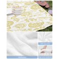 thumbnail image 6 of Boho Yellow Floral Beach Towels Oversized Super Absorbent, Vintage Farmhouse Paisley Plant Leaf Lightweight Bath Towel Quick Dry Sets For Bathroom/Pool/Rv Camping/Beach Play/Gym Room/Picnic 23"x47", 6 of 8