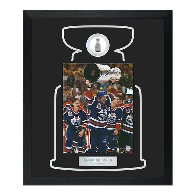Mark Messier Autographed Edmonton Oilers Cup Champion 23x27 Frame
