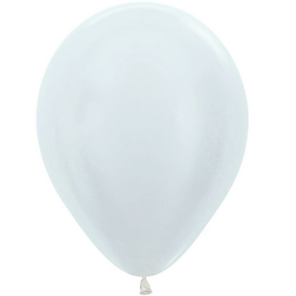 100 Pearl White Color Latex Balloons 11"