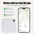 thumbnail image 3 of LEEYNEER Blanc Ou Noir 4 Pcs Traqueur Intelligent Mini Localisateur de Clés Localisateur de Clés Sans Fil pour Localiser Téléphone Portefeuille Porte-Clés Bagage Localisateur d'Objets Contrôle par Application / Localiser avec Précision / Facile à Trouver /, 3 of 6
