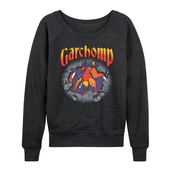 Pokémon - Garchomp Rocks - Women's French Terry Long Sleeve Pullover