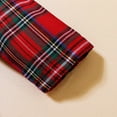 thumbnail image 3 of Fall Cotton Dresses for Girls Christmas Plaid Layer Tulle Long Sleeve Cute Dresses Festival Toddler Baby Girl's Outfits Red 12 Months, 3 of 7