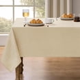 thumbnail image 1 of Decorelia Linen Rectangle Tablecloth for Dining Table, Coffee Table, Soft Wrinkle-Free Wipe Clean Table Cloth for Party, Wedding, Outdoor, Easy to Clean(Oblong, 52 x 70 inch (Rectangular), Beige), 1 of 9