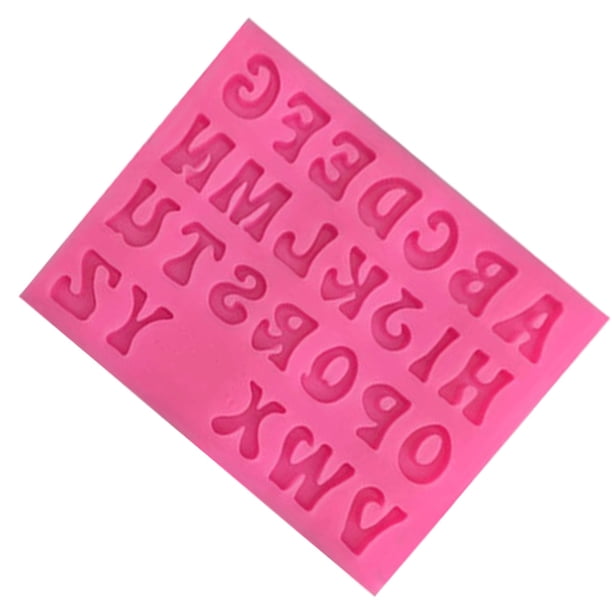Naiovety Moldes de fondant A-Z Letras en inglés Molde en relieve Herramientas de decoración de pasteles Fundición de dulces Die Celebration Capital / Cocina y Comedor Capital/Rosa Naiovety HA062186-01B