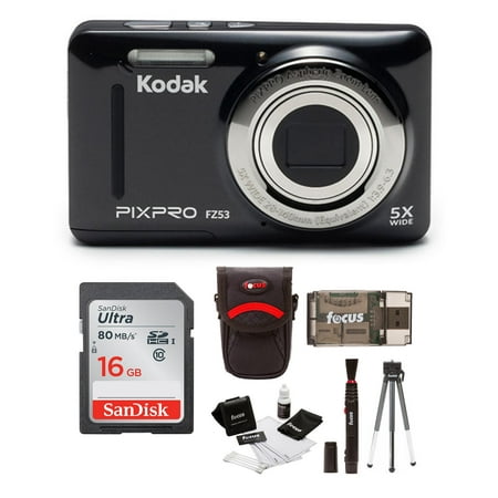 Kodak PIXPRO Friendly Zoom FZ53 with 32GB SDXC Memory Card and Camera Case