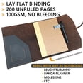 thumbnail image 2 of Diario de cuero recargable CooLeathor Cuaderno de notas lay flat Tamaño grande 6x8, 2 of 3
