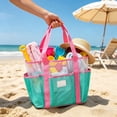 thumbnail image 2 of Msgweeeg Beach Bags for Women Beach Tote Large Mesh Beach Tote Bag for Women Quickily Dry Swimming Pool Bag with Multi Pockets Foldable Travel Gym Tote for Beach Towels Toiletries Summer, 2 of 7