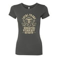 thumbnail image 2 of Wild Bobby, Loyal To One Dedicated Steadfast In Faith | Religious Bible Verse John 14:6 Inspirational/Christian Women Slim Fit Junior Tee, Dark Grey, X-Large, 2 of 6