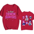 thumbnail image 1 of Pop cazadora para niña Demo-n Hunters Boys Girls Fashion Round-Neck Group Panels T Shirt （Red）, 1 of 2