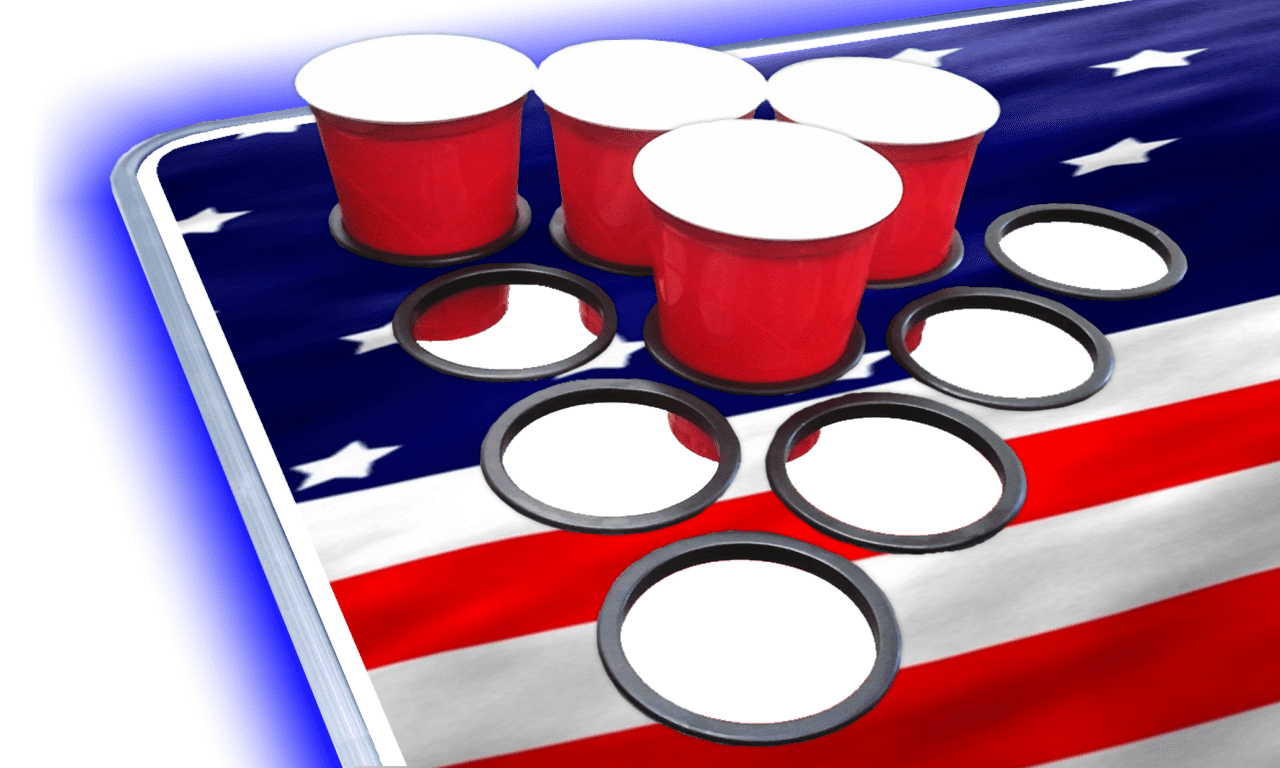 8-Foot Professional Beer Pong Table w/ Cup Holes & LED Glow Lights