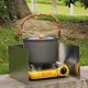 thumbnail image 2 of Parabrisas de estufa Estufa al aire libre Parabrisas Camping Cocina Parabrisas Plegable Camping Coci yeacher estándar, 2 of 7