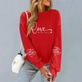 thumbnail image 6 of yoeyez Valentine Day Sweatshirt for Women Lightweight Love Heart Print Pullover Round Neck Long Sleeve Shirts Trendy Holiday Blouses, 6 of 7