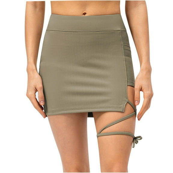 Npasoilc Skorts for Women High Waist Outdoor Tennis Pleated Quick Dry Breathable Athletic Jogger Skirt Solid Color Casual Mini Skirt
