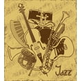 thumbnail image 3 of Music Duvet Cover Set, Jazz Music Equipments with Vintage Background Retro Style in Music Themed Print, Decorative 3 Piece Bedding Set with 2 Pillow Shams, Queen Size, Cream Brown, by Ambesonne, 3 of 3