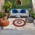 thumbnail image 2 of Red Anchor Nautical Outdoor Rug for Patio/Deck/Porch, Non-Slip Large Area Rug 4 x 6 Ft, Coastal Ocean Summer Sea Vintage Art Indoor Outdoor Rugs Washable Area Rugs, Camping Rug Carpet Runner, 2 of 8