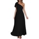 thumbnail image 1 of Gibobby Vestido largo para mujer, de verano Vestido para mujer Casual Un hombro Color sólido Manga corta Vestido con botones Vestido informal(Negro,XL), 1 of 5