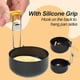 thumbnail image 5 of Cocedor de huevos al vapor plegable antiadherente con cepillo y anillo para huevos, utensilio de cocina plegable, 5 of 8