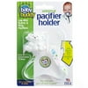 Baby Buddy Universal Pacifier Holder Clip- Snaps to Paci or Attach with Universal Fit Silicone Ring, Baby Feet 1pk