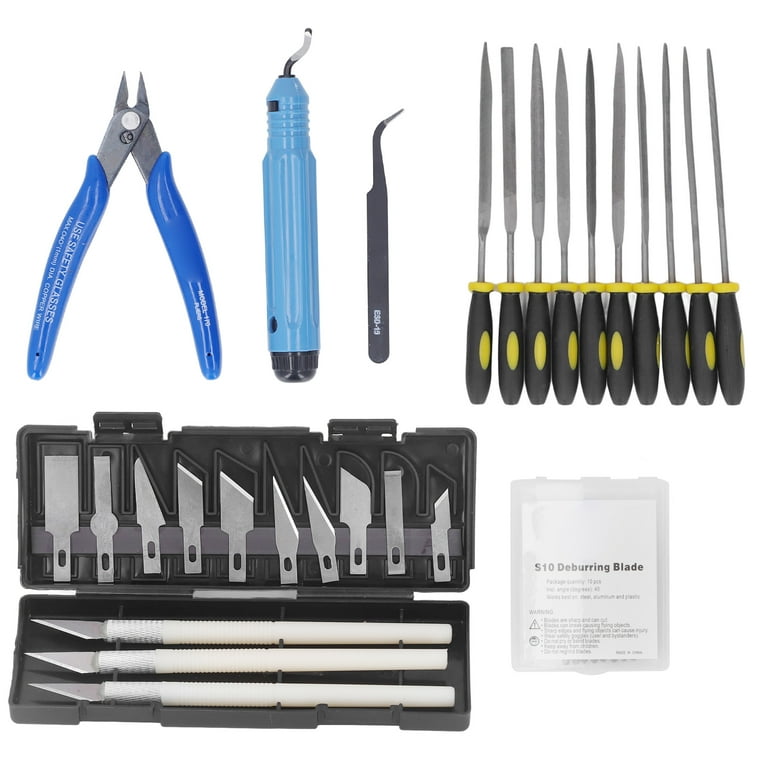  3D Printer Tool Kit Model Carving Knife Trimming File Tools Set  3D Printing Accessory for Cleaning Grinding : Industrial & Scientific