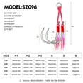 thumbnail image 3 of 6Pairs Double Assist Fishing Hook High Carbon Steel Jig Hook Big Game Saltwater, 3 of 26