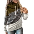 thumbnail image 2 of CEHVOM Sweat à Capuche Femme à Manches Longues Col Roulé Assorti, 2 of 6