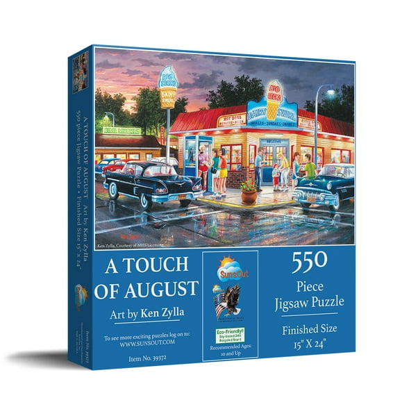 SUNSOUT INC - A Touch of August - 550 pc Jigsaw Puzzle by Artist: Ken Zylla - Finished Size 15" x 24" - MPN# 39372