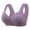 Grey, variant on Womens Plus Size Underwear Floral Print Seamless Front Closure Wireless Push Up Bra Black 54
