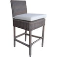 thumbnail image 2 of Home Square Wicker Patio Cushion Counterstool in Kubu Gray - Set of 2, 2 of 5
