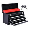Costway Portable Tool Chest Box Storage Cabinet Garage Mechanic Organizer 3 Drawers