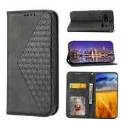 Tarise for Google Pixel 7 Phone Case, Luxury PU Leather Shockproof Flip Folding Kickstand Card Holder Pocket Wallet Wrist Strap Handbag Magnetic Closure Case Cover for Google Pixel 7 6.3 inch, Black