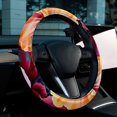thumbnail image 6 of Petal flower 14.5 Inch Printing PVC Leather Auto Accessories Steering Wheel Cover Car Wheel Covers Steering Wheel Cover, 6 of 6