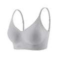 thumbnail image 4 of HNMKIU Seamless Fit Wireless Bra For Everyday Comfort Soft Underwear Top Breathable Stackable Casual Leisure All-Season Versatile -Closure Design Grey - L, 4 of 4