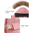 thumbnail image 6 of Wantdo Kid's Puffer Jacket Thicken Fleece Lined Winter Coat Hooded Parka Pink 8, 6 of 10