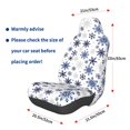thumbnail image 3 of Wukai blue Snowflake Prints Full Set Car Seat Covers with Soft Padding Universal Auto Front Seats Protector and Cushion Mat, 3 of 5