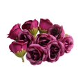 thumbnail image 2 of 10 Piezas De Cabeza De Flor De Rosa De Seda Artificial Para Guirnaldas De Bricolaje Decoración De Boda 4,5 Cm / 1,78 Pulgadas Rojo púrpura Macarena Cabeza de flor, 2 of 6