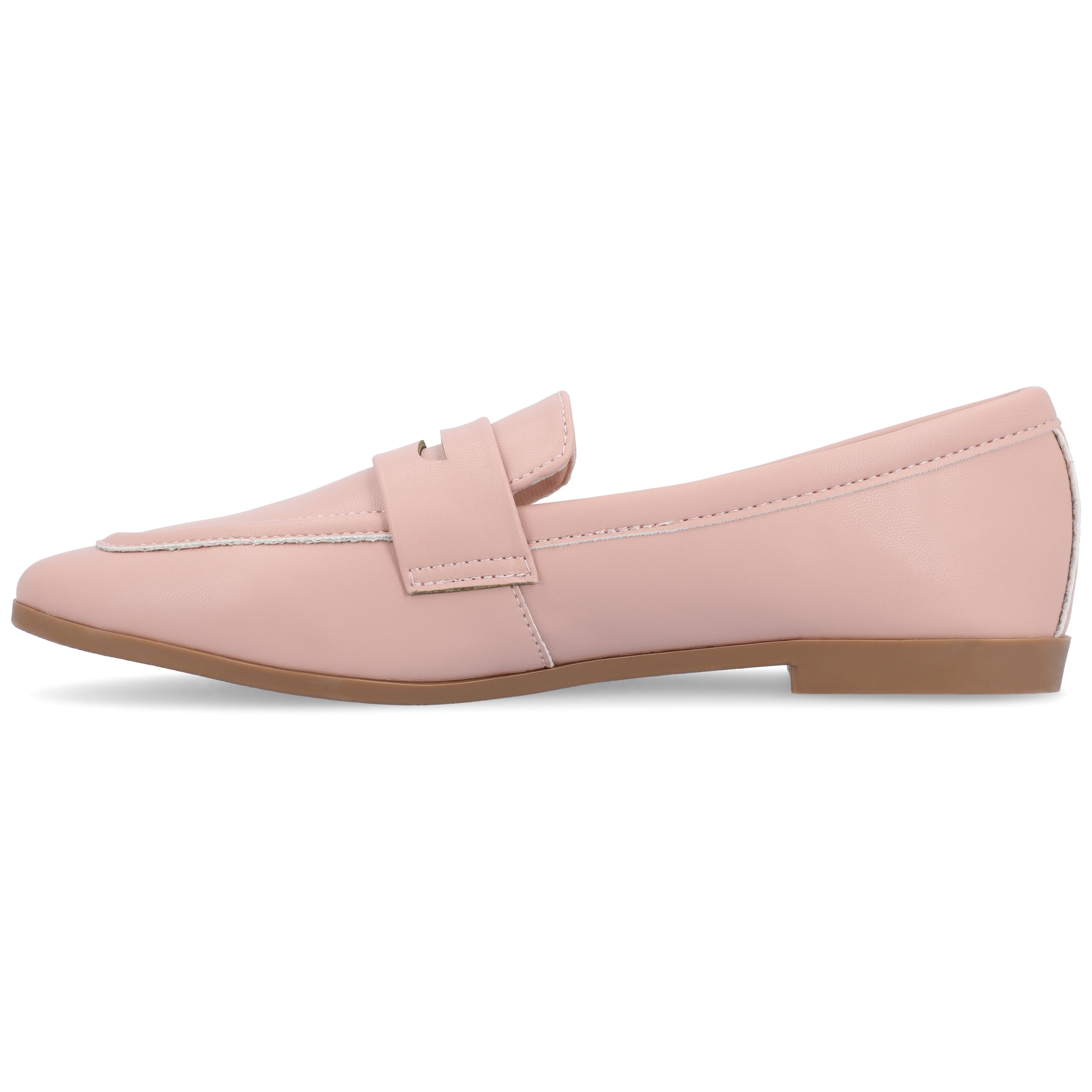 Journee Womens Myeesha Loafer Slip On Square Toe Dress Flats