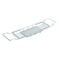 thumbnail image 3 of Rongfmy Plateau de Baignoire Étagère de Bain Rangement Pratique Extensible avec B, 3 of 9