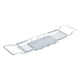 thumbnail image 3 of Bandeja para bañera Bandeja de baño de acero Estante de almacenamiento Ajustable con ranura Toallero Organizador Bandeja multipropósito para B BLESIY Bandeja para carrito de bañera, 3 of 8