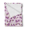 thumbnail image 2 of Japanese Soft Flannel Fleece Throw Blanket, Horizontal Branches with Cherry Blossoms Flourishing Sakura Tree Pattern, Cozy Plush for Indoor and Outdoor Use, 50" x 60", Lilac White Green, by Ambesonne, 2 of 5