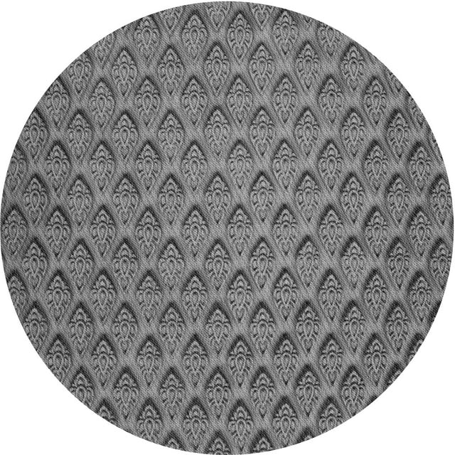 Ahgly Company Machine Washable Indoor Square Transitional Gunmetal Gray Area Rugs, 3' Square