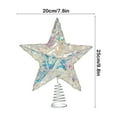 thumbnail image 3 of CuiLiyq Lighted Christmas Tree Topper Star Decoration with LED Lights, Artificial Metal Five Pointed Star Battery Operated Holiday Tree Decor for Indoor Use, 3 of 6