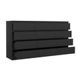 thumbnail image 2 of Spaco 12 Chest of Drawers, Multipurpose Minimalist Style 12 Drawer Dresser, Cabinet without Handle, Wooden Dressers for Bedroom, Living Room, Hallway, Black, 2 of 13